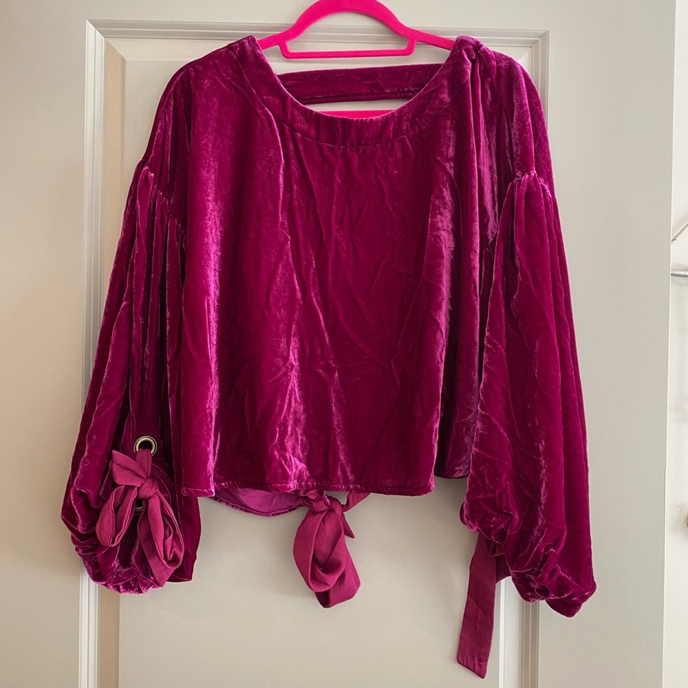 Free People Velvet Backless Top